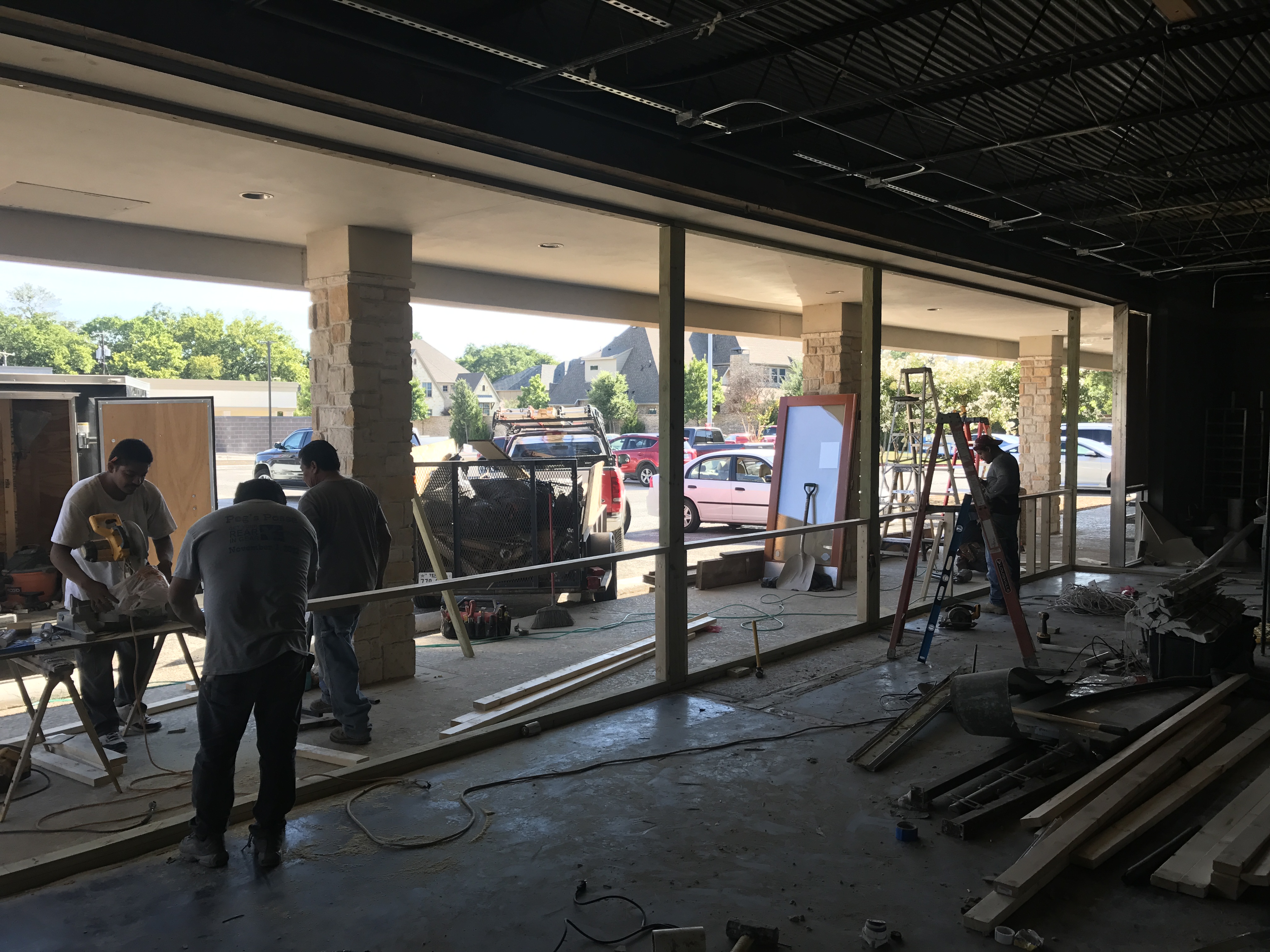 Strip center remodel in progress